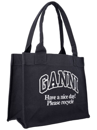 Ganni Large Canvas Tote Bag - GANNI - BALAAN 2