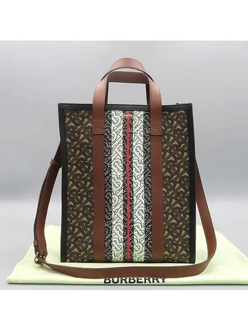 8024294 TB Monogram Canvas Small Tote Bag Shoulder Strap 2WAY - BURBERRY - BALAAN 1