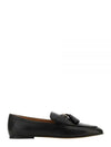 Tassel Embellished Leather Loafers Black - TOD'S - BALAAN 2