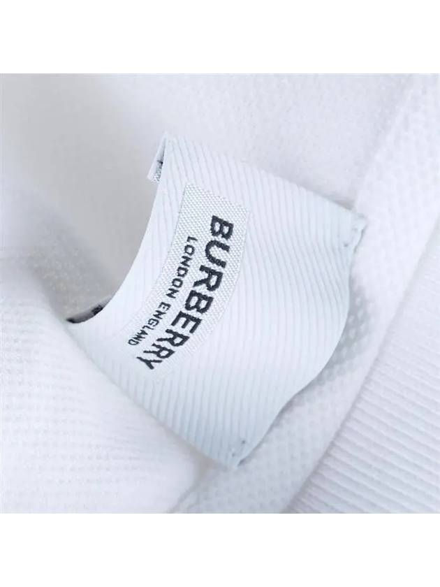 Collar Detail Polo Shirt White - BURBERRY - BALAAN 6