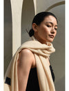 Cashmere Pashmina Muffler Beige - WILL'O THE WISP - BALAAN 5