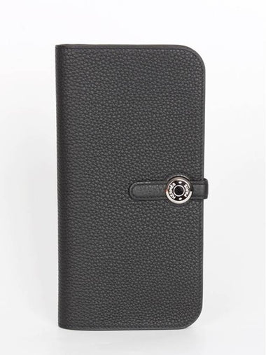 Dogon Recto long wallet black silver - HERMES - BALAAN 1