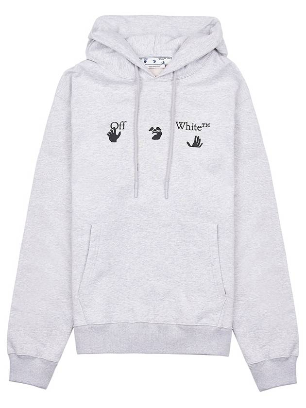 Hands-Off Logo Print Hoodie White - OFF WHITE - BALAAN 2