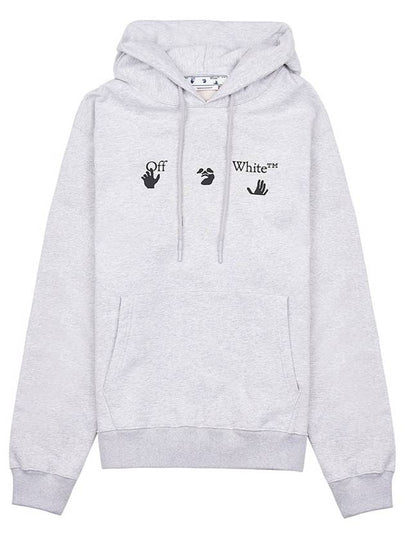 Hands-Off Logo Print Hoodie White - OFF WHITE - BALAAN 2