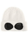 Extra Fine Merino Wool Goggle Beanie White - CP COMPANY - BALAAN 2