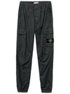 Stretch Cotton Tela Paracadute Cargo Straight Pants Dark Grey - STONE ISLAND - BALAAN 2