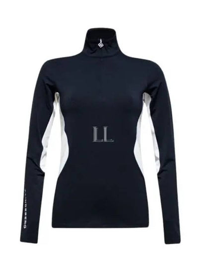 Cookies Mid Layer Quarter Zip Long Sleeve T-Shirt Navy - J.LINDEBERG - BALAAN 2