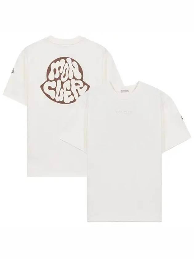 Graphic Logo Short Sleeve T-Shirt White - MONCLER - BALAAN 2