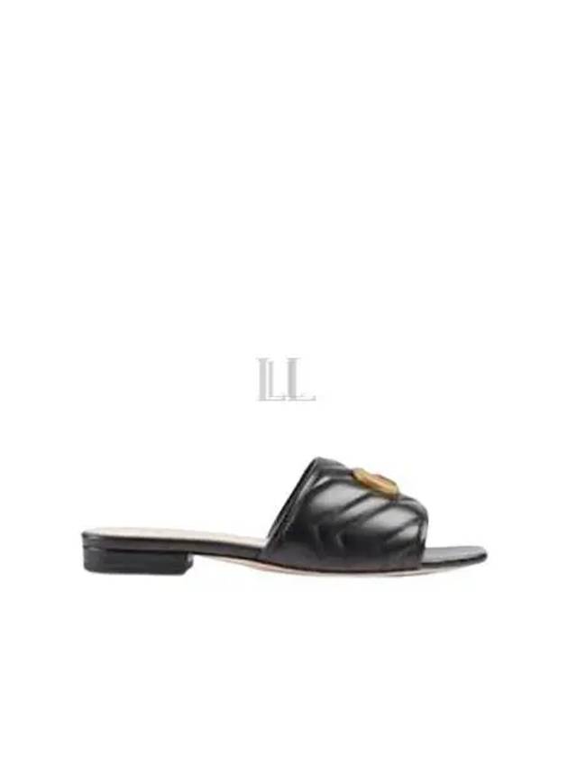 Double G Matelasse Slippers Black - GUCCI - BALAAN 2