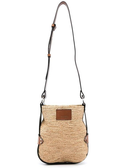 Logo Patch Raffia Cross Bag Beige - ISABEL MARANT - BALAAN 2