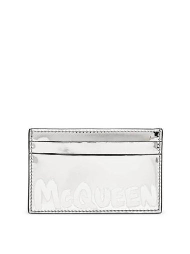 Logo Print Card Wallet Silver - ALEXANDER MCQUEEN - BALAAN 1