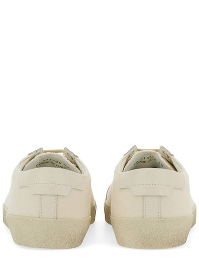 Court Classic SL/06 Embroidered Sneakers In Canvas And Leather Cream - SAINT LAURENT - BALAAN 2