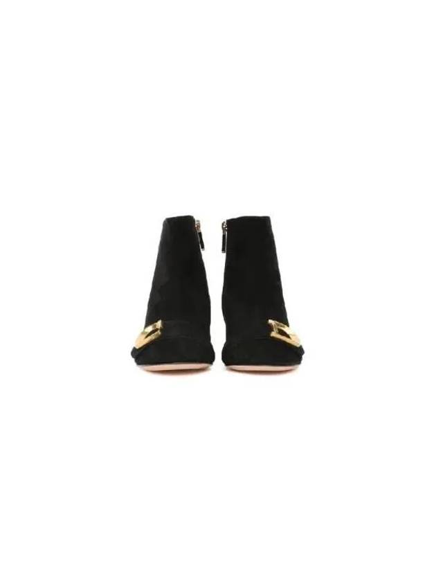 C'est Heeled Ankle Middle Boots Black - DIOR - BALAAN 6