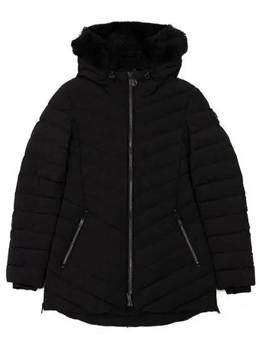 Women's Roselawn Hooded Fur Padding Black - MOOSE KNUCKLES - BALAAN 2