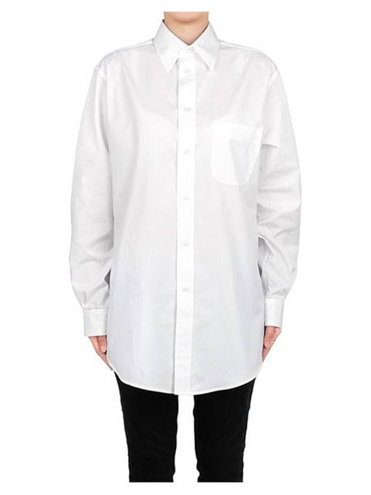 Pocket Cotton Long Sleeve Shirt White - MAISON MARGIELA - BALAAN 2