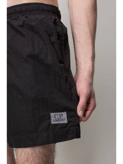 Eco-Chrome R Logo Patch Swim Shorts Black - CP COMPANY - BALAAN 2