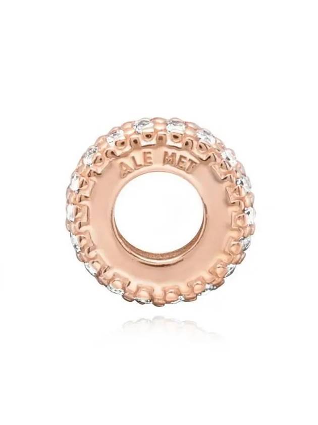 Clear Sparkle Spacer Bracelet Charm Rose Gold - PANDORA - BALAAN 4