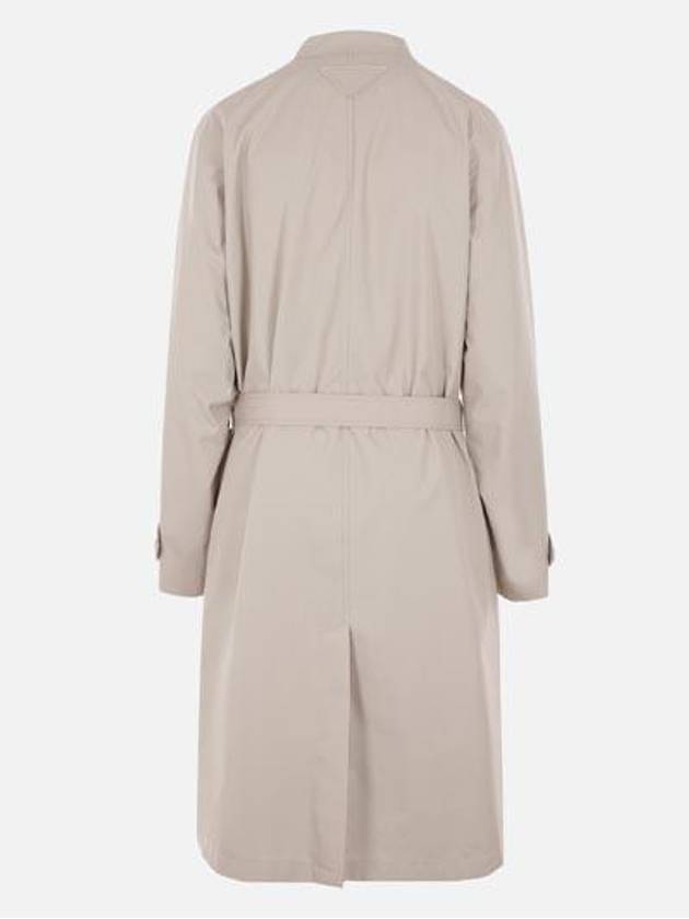 P600QH Logo Canvas Double Trench Coat - PRADA - BALAAN 3