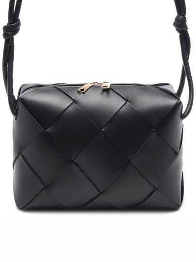 Cassette Intrecciato Small Cross Bag Black - BOTTEGA VENETA - BALAAN 2