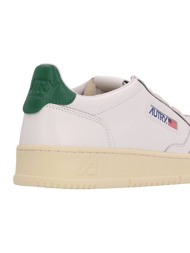 Medalist Green Tab Leather Low Top Sneakers White - AUTRY - BALAAN 6