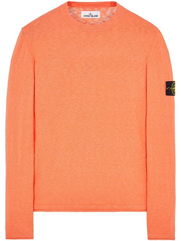 Wappen Patch Crew Neck Knit Top Orange - STONE ISLAND - BALAAN 2