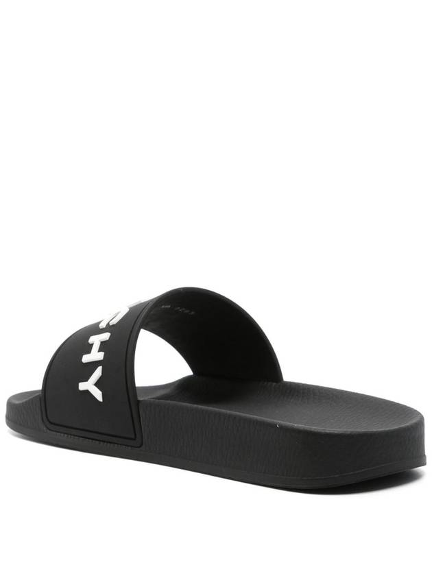 Logo Detail Slides Slippers Black - GIVENCHY - BALAAN 4