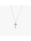 Insigne Pave Cross Rhodium Necklace White - SWAROVSKI - BALAAN 4