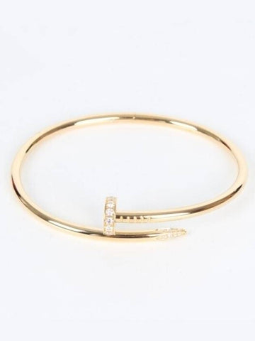 Just Ankleu Diamond Nail Bracelet Yellow Gold No 18 - CARTIER - BALAAN 1