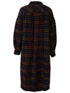 FONTIZI Check Long Coat Multicolor Black MA1298 22A012E MUBK - ISABEL MARANT - BALAAN 2