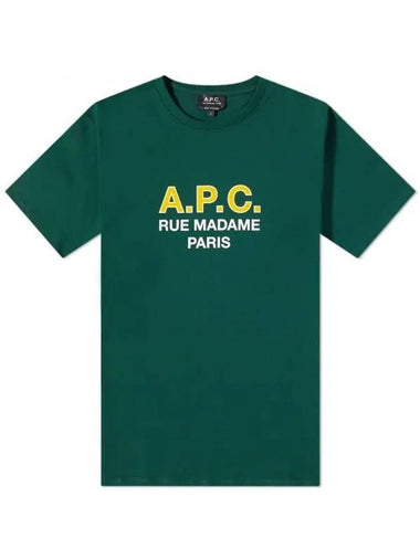 Madame Logo Short Sleeve T-Shirt Dark Green - A.P.C. - BALAAN 1