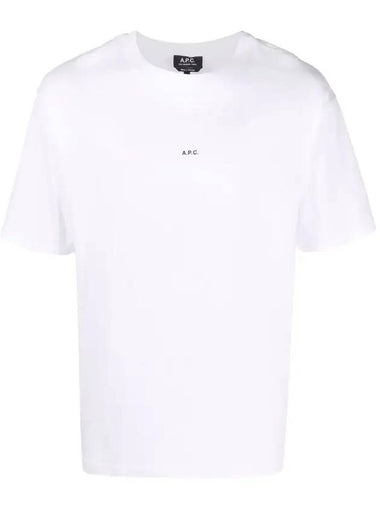 Men's Kyle Logo Print Cotton Jersey Short Sleeve T-Shirt  White - A.P.C. - BALAAN 1