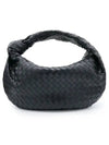 Intrecciato Lambskin Small Shoulder Bag Black - BOTTEGA VENETA - BALAAN 3