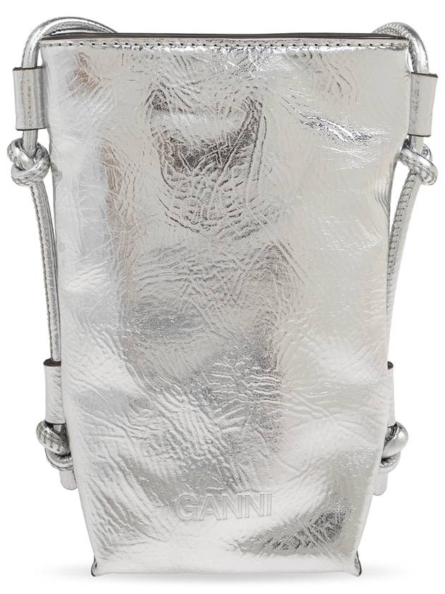 Ganni Shoulder Bag ‘Bou’, Women's, Silver - GANNI - BALAAN 3