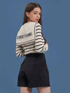 Striped slim fit shawl set knit MK3WP301 - P_LABEL - BALAAN 1