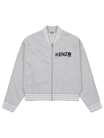 Balk Flower Saddle Jacket Pearl Gray Jumper - KENZO - BALAAN 1