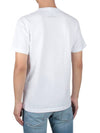 Logo Print Cotton Short Sleeve T-Shirt White - STONE ISLAND - BALAAN 5