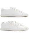 Men's Andy Leather Low Top Sneakers White - SAINT LAURENT - BALAAN 2