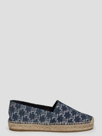 Triomphe Stamped Denim Espadrilles Navy - CELINE - BALAAN 2