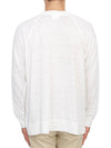 Kieffer Logo Print Linen Long Sleeve T-Shirt White - ISABEL MARANT - BALAAN 4