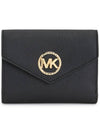 Carmen Medium Saffiano Leather Tri-Fold Half Wallet Black - MICHAEL KORS - BALAAN 2