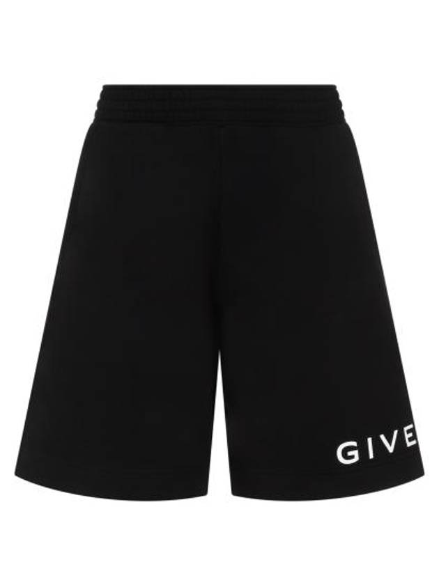 Logo Print Pocket Shorts Black - GIVENCHY - BALAAN 3