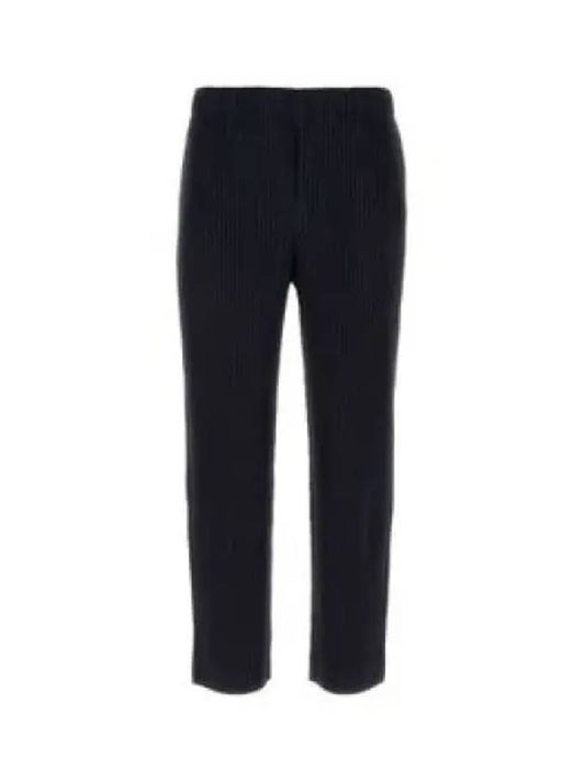 Pleated Straight Pants Navy - ISSEY MIYAKE - BALAAN 2