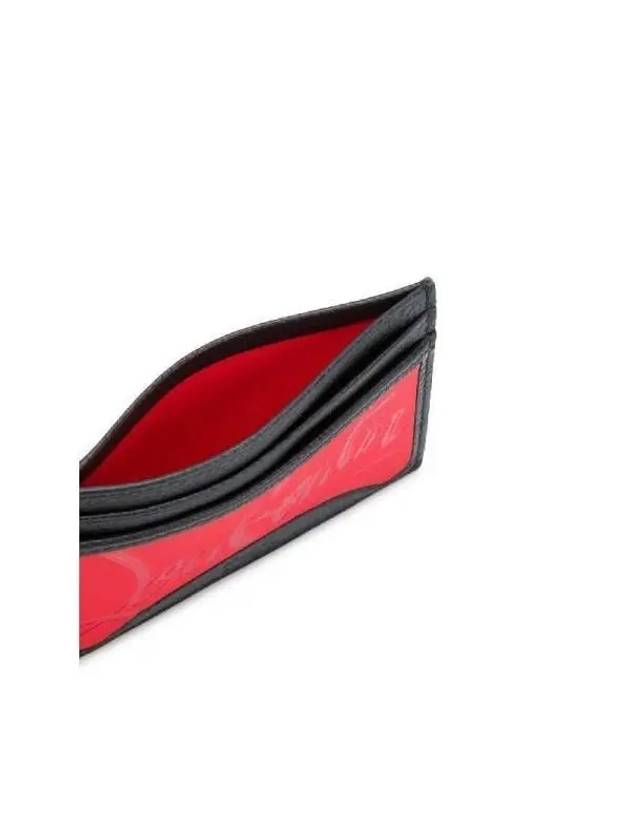 Men's Kios Logo Card Wallet Red Black - CHRISTIAN LOUBOUTIN - BALAAN 4