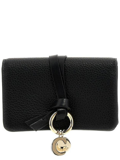 Alphabet Leather Flap Card Wallet Black - CHLOE - BALAAN 2