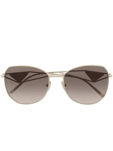 Eyewear Logo Embellished Oversized Frame Sunglasses Brown - PRADA - BALAAN 1