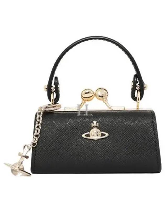 ORB Charm Leather Shoulder Bag Black - VIVIENNE WESTWOOD - BALAAN 2