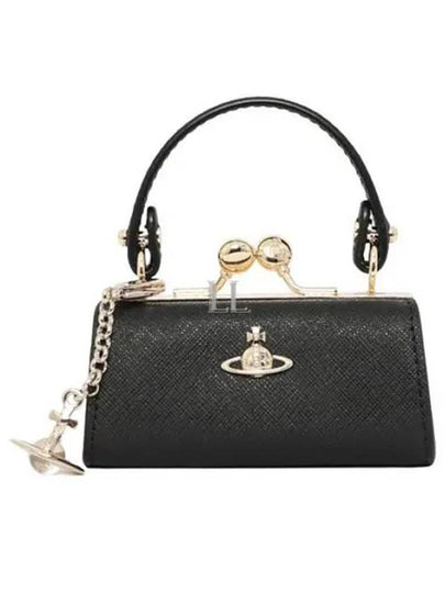 ORB Charm Leather Shoulder Bag Black - VIVIENNE WESTWOOD - BALAAN 2