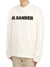 Logo Print Cotton Long Sleeve T-Shirt White - JIL SANDER - BALAAN 3