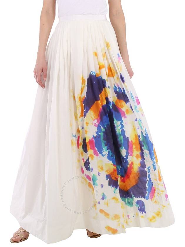 Burberry Tie-dye Print Maxi Skirt In Multi-bright Blue, Brand Size 6 (US Size 4) - BURBERRY - BALAAN 1