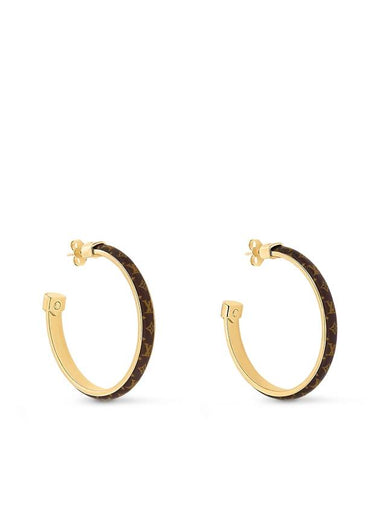 Signature Monogram Earrings Gold Brown - LOUIS VUITTON - BALAAN 1